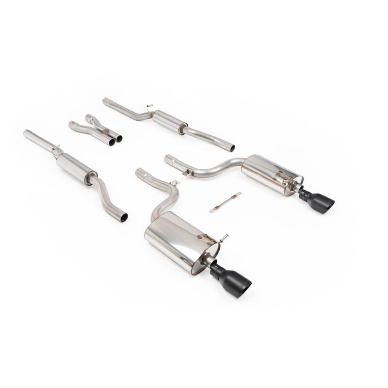 Ligne d'échappement Catback inox MILLTEK Audi S4 B6 4.2 V8 Quattro Berline/Avant/Cabriolet(2003à2005) Embout Noir