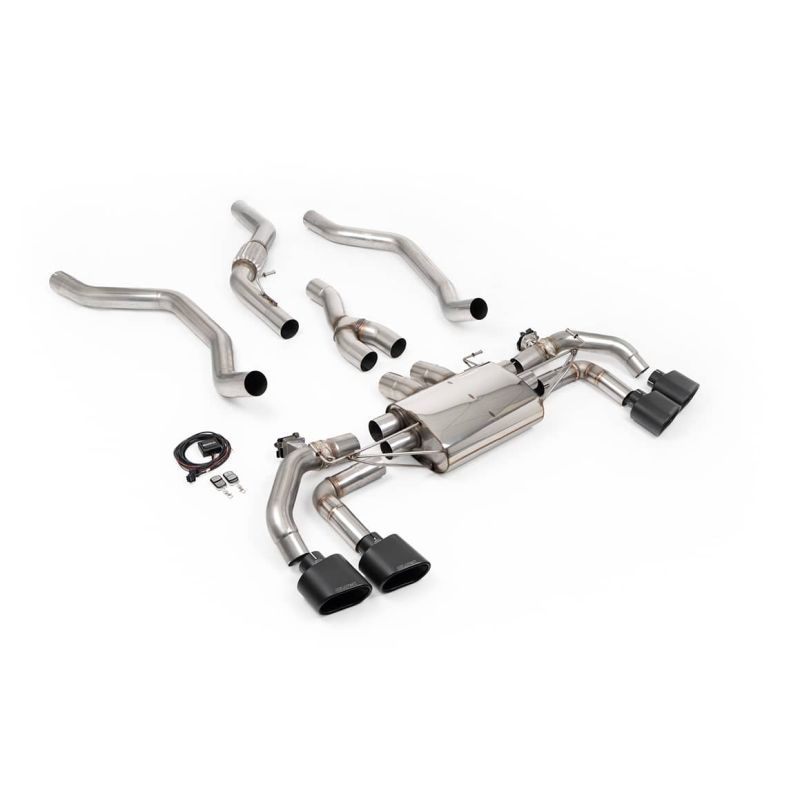 Ligne d'échappement FAP Back inox à valves MILLTEK pour RANGE ROVER Sport P400 3.0 i6 L461 (2022+) Embouts Noir