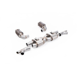 Ligne d'échappement inox avec catalyseurs sport MILLTEK pour PORSCHE 991.2 Turbo S (2016-2019)