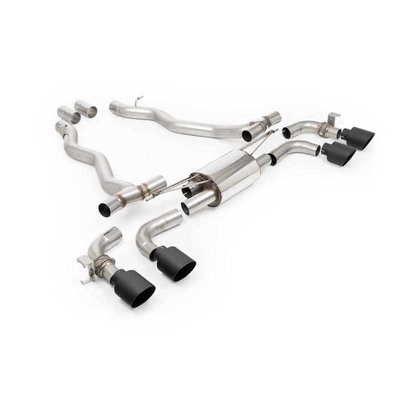 Silencieux d'échappement inox MILLTEK pour BMW M5 G90 G99 (2025+) Embout Noir