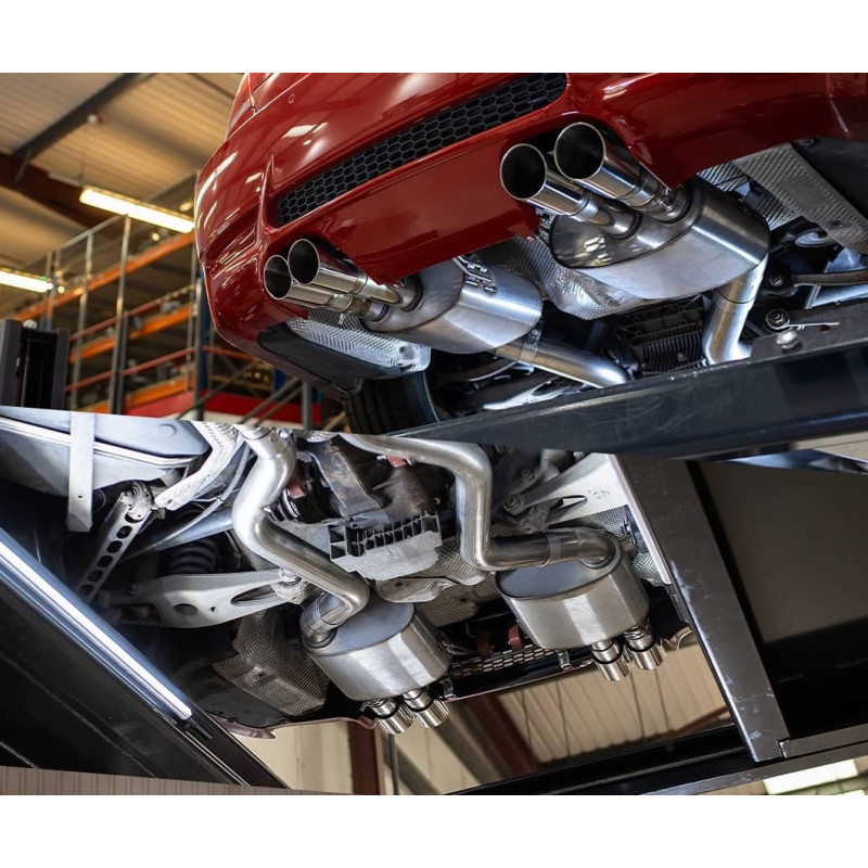 Ligne d'échappement FAP-Back inox MILLTEK pour BMW M3 E92 E93 E90 V8 (2007-2013) Embouts Chrome