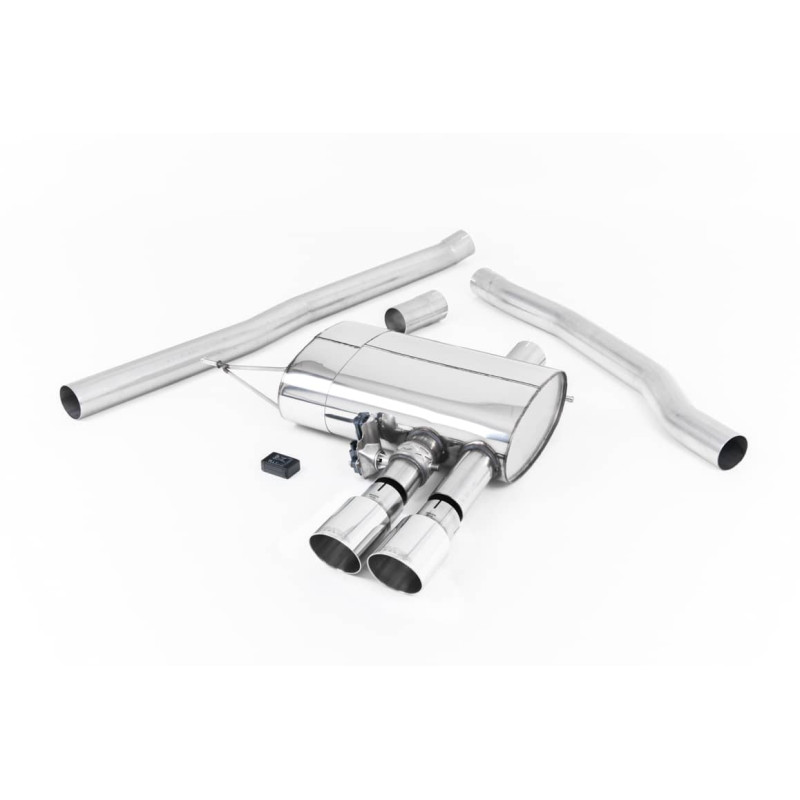 Ligne d'échappement Cat-Back inox MILLTEK pour MINI Cooper S F56 192Ch 2.0T (2014-2018) Embouts Chrome