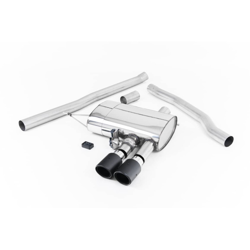 Ligne d'échappement Cat-Back inox MILLTEK pour MINI Cooper S F56 192Ch 2.0T (2014-2018) Embouts Carbone