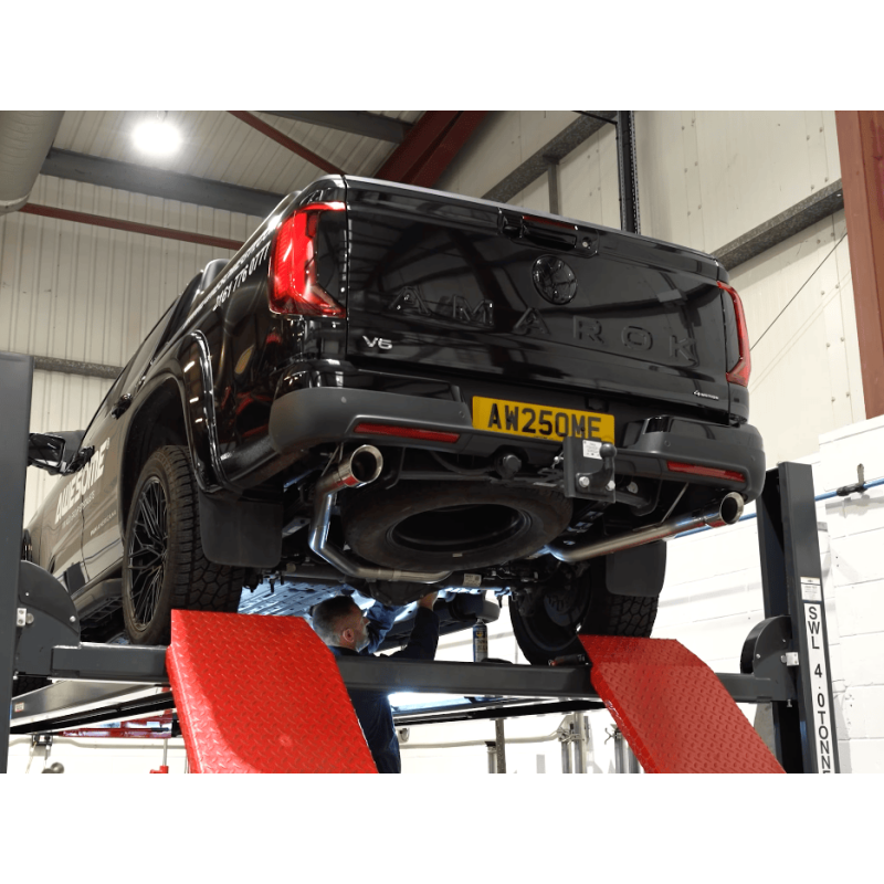 Silencieux d'échappement inox MILLTEK pour FORD Ranger 3.0 V6 TDCI T9 240ch Diesel (2023+)(look Raptor) Embout Chrome