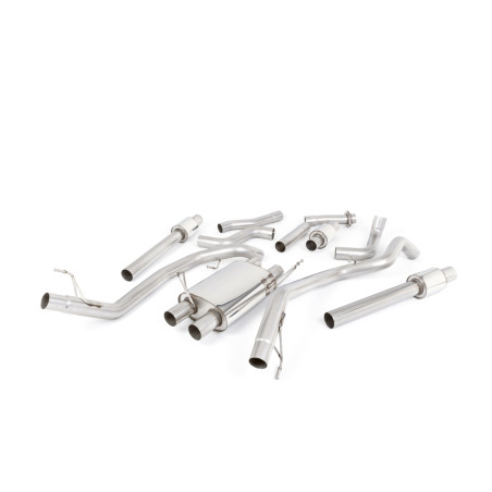 Ligne d'échappement Catback inox MILLTEK Ford F150 Raptor 3.5 V6 EcoBoost Supercrew(2018-2020) Embout Chrome