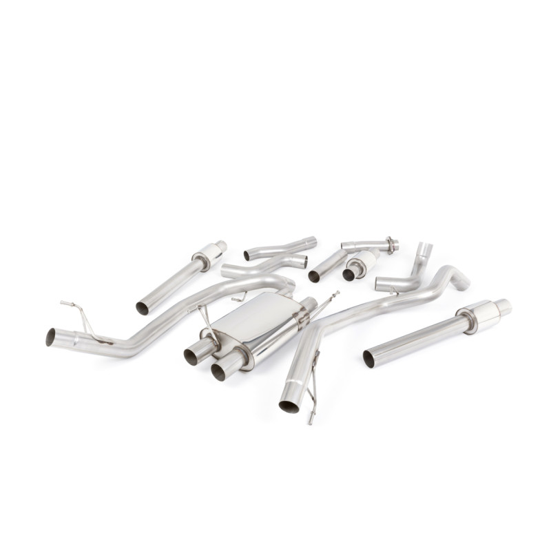 Ligne d'échappement Catback inox MILLTEK Ford F150 Raptor 3.5 V6 EcoBoost Supercrew(2018-2020) Embout Chrome