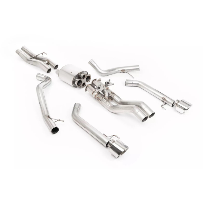 Ligne d'échappement inox MILLTEK pour FORD F150 RAPTOR 3.5 V6 EcoBoost Gen 3 (2022+) Embout Chrome
