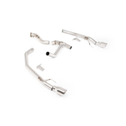 Silencieux d'échappement inox MILLTEK pour FORD Ranger 3.0 V6 TDCI T9 240ch Diesel (2023+)(look Raptor) Embout Chrome