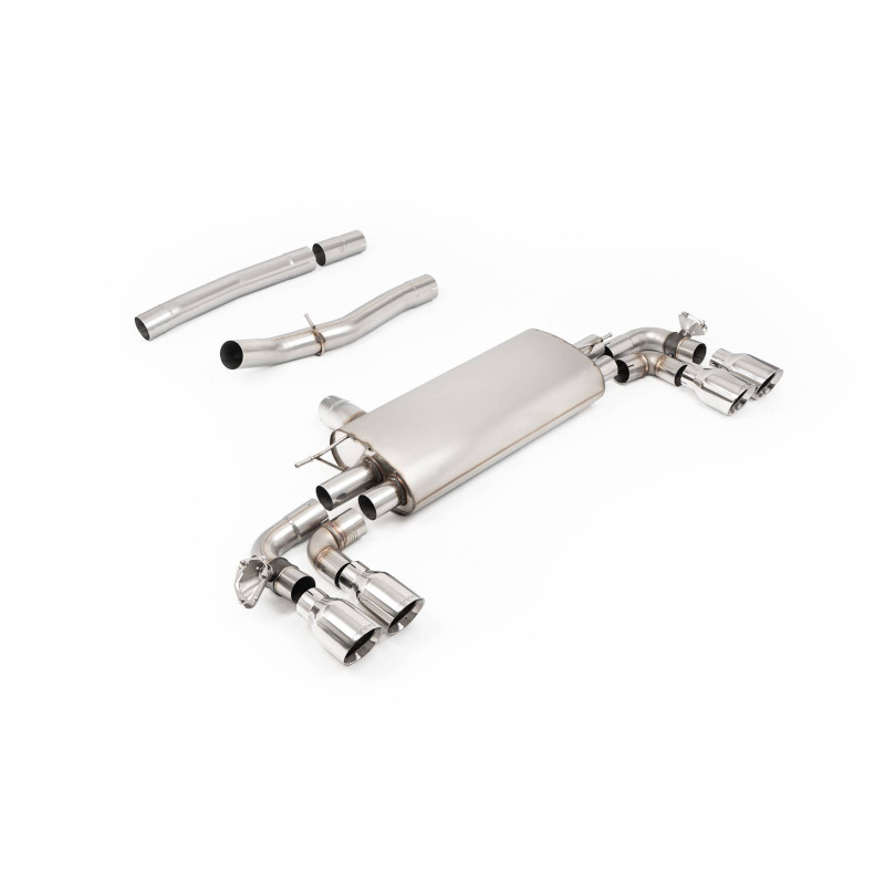 Ligne d'échappement Fap-Back inox MILLTEK pour BMW M135ix F70 (2024+) Embouts Chrome