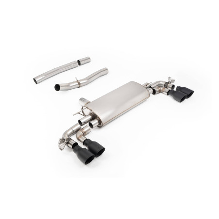 Ligne d'échappement Fap-Back inox MILLTEK pour BMW M135ix F70 (2024+) Embouts Noir