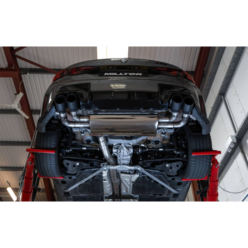 Ligne d'échappement Fap-Back inox MILLTEK pour BMW M135ix F70 (2024+) Embouts Noir
