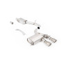Ligne d'échappement Cat-Back inox à valves MILLTEK pour VW GOLF 5 R32 3.2 V6 (2005-2009) Embouts Chrome
