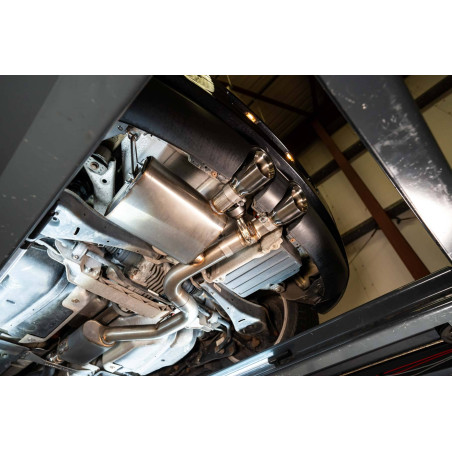 Ligne d'échappement Cat-Back inox à valves MILLTEK pour VW GOLF 5 R32 3.2 V6 (2005-2009) Embouts Chrome