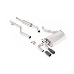 Ligne d'échappement Catback inox MILLTEK BMW 320i F30 M Sport LCI Non xDrive-Moteur B48(2015à2019) Embout Noir