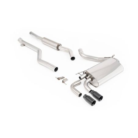 Ligne d'échappement Catback inox MILLTEK BMW 320i F30 M Sport LCI Non xDrive-Moteur B48(2015à2019) Embout Noir