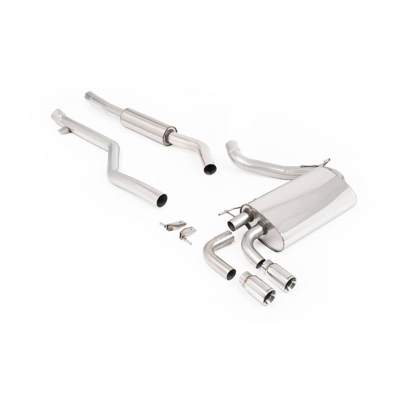 Ligne d'échappement Catback inox MILLTEK BMW 320i F30 M Sport LCI Non xDrive-Moteur B48(2015à2019) Embout Chrome