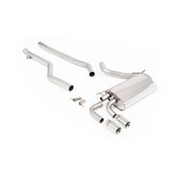Ligne d'échappement Catback inox MILLTEK BMW 320i F30 M Sport LCI Non xDrive-Moteur B48(2015à2019) Embout Chrome