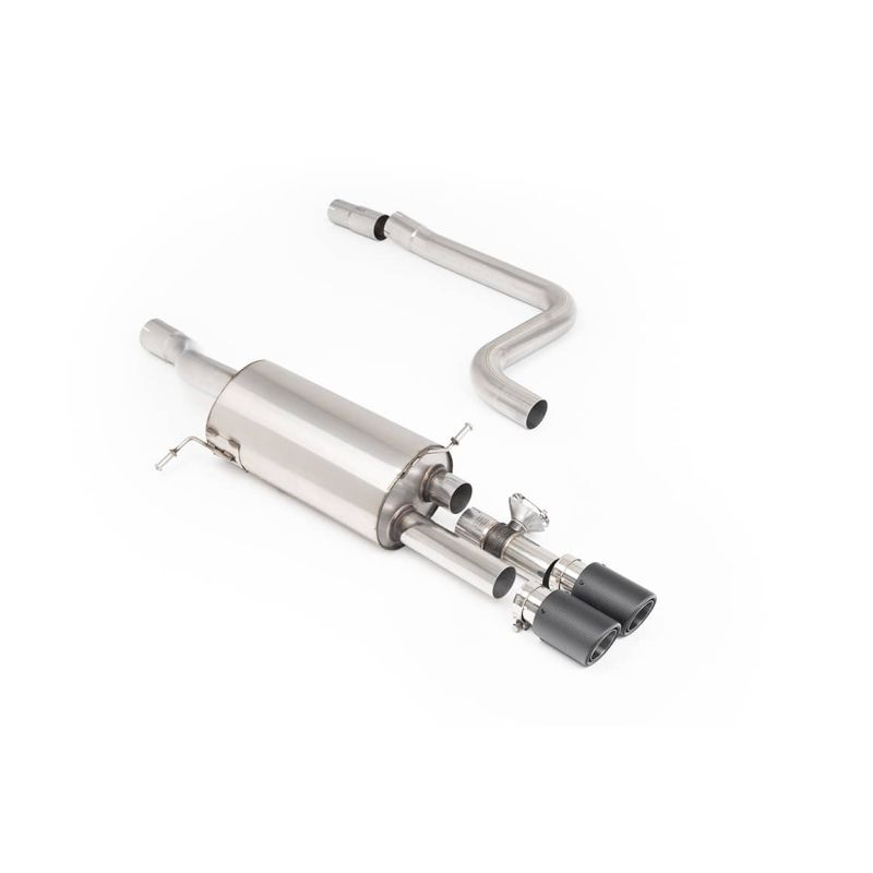 Ligne d'échappement FAP Back inox MILLTEK Ford Fiesta Mk8 ST 1.5 EcoBoost 200Ch (Avant 09/2020)(2018à2020) Embout Carbone