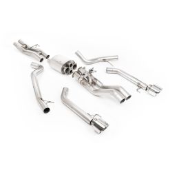 Ligne d'échappement inox MILLTEK pour FORD F150 RAPTOR R 5.2 V8 Supercharged Gen 3 (2023+) Embout Chrome