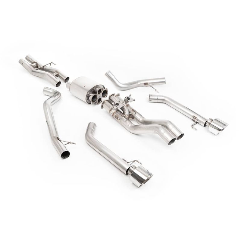 Ligne d'échappement inox MILLTEK pour FORD F150 RAPTOR R 5.2 V8 Supercharged Gen 3 (2023+) Embout Chrome
