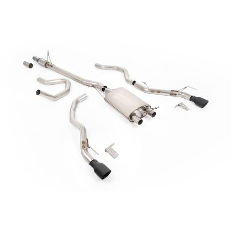 Ligne d'échappement inox MILLTEK pour FORD Ranger 2.3 Ecoboost PHEV Turbo T9 281Ch (2025+)(look Raptor) Embout Noir