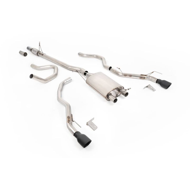 Ligne d'échappement inox MILLTEK pour FORD Ranger 2.3 Ecoboost PHEV Turbo T9 281Ch (2025+)(look Raptor) Embout Noir