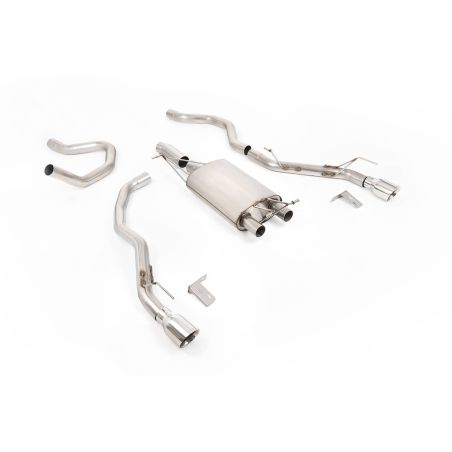 Silencieux d'échappement inox MILLTEK pour FORD Ranger 2.3 Ecoboost PHEV Turbo T9 281Ch (2025+)(look Raptor) Embout Chrome