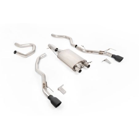 Silencieux d'échappement inox MILLTEK pour FORD Ranger 2.3 Ecoboost PHEV Turbo T9 281Ch (2025+)(look Raptor) Embout Noir