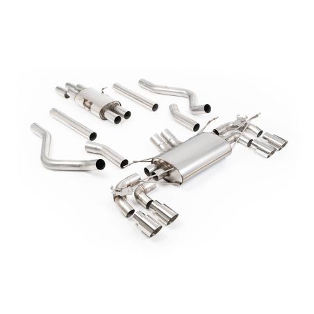 Ligne d'échappement FAP Back inox MILLTEK pour Land Rover Defender 130 5.0 V8 500Ch (2023+) Embouts Chrome
