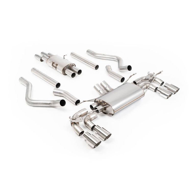 Ligne d'échappement FAP Back inox MILLTEK pour Land Rover Defender 130 5.0 V8 500Ch (2023+) Embouts Chrome