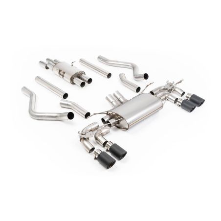 Ligne d'échappement FAP Back inox MILLTEK pour Land Rover Defender 130 5.0 V8 500Ch (2023+) Embouts Carbone