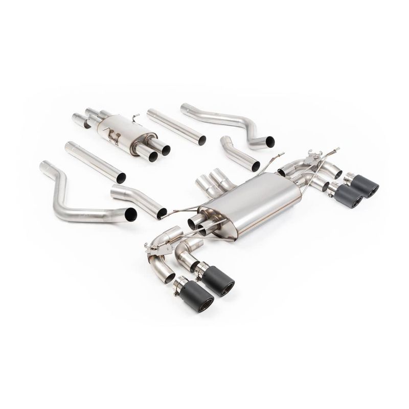 Ligne d'échappement FAP Back inox MILLTEK pour Land Rover Defender 130 5.0 V8 500Ch (2023+) Embouts Carbone