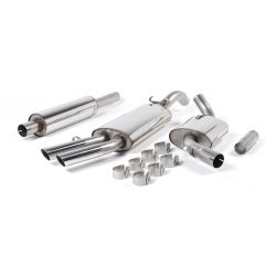 Ligne d'échappement inox MILLTEK VW Golf 2 GTI 8v Mk2(1984à1992) Embout Chrome