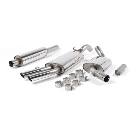 Ligne d'échappement inox MILLTEK VW Golf 2 GTI 8v Mk2(1984à1992) Embout Chrome
