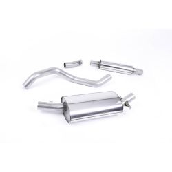 Ligne d'échappement inox MILLTEK VW Golf 1 Gti MK1(1976à1983) Embout Chrome