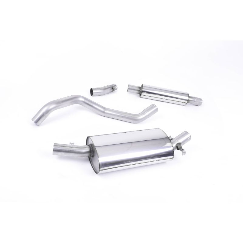 Ligne d'échappement inox MILLTEK VW Golf 1 Gti MK1(1976à1983) Embout Chrome