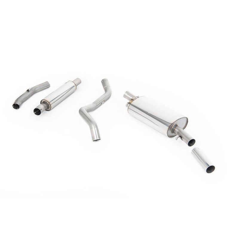 Ligne d'échappement inox MILLTEK VW Golf 1 Gti MK1(1976à1983) Embout Chrome
