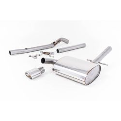 Ligne d'échappement Catback inox MILLTEK VW Corrado G60 1.8(1988à1991) Embout Chrome