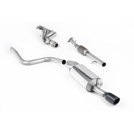 Ligne d'échappement Complète inox MILLTEK Ford Fiesta Mk6 ST 150(2005à2008) Embout Noir