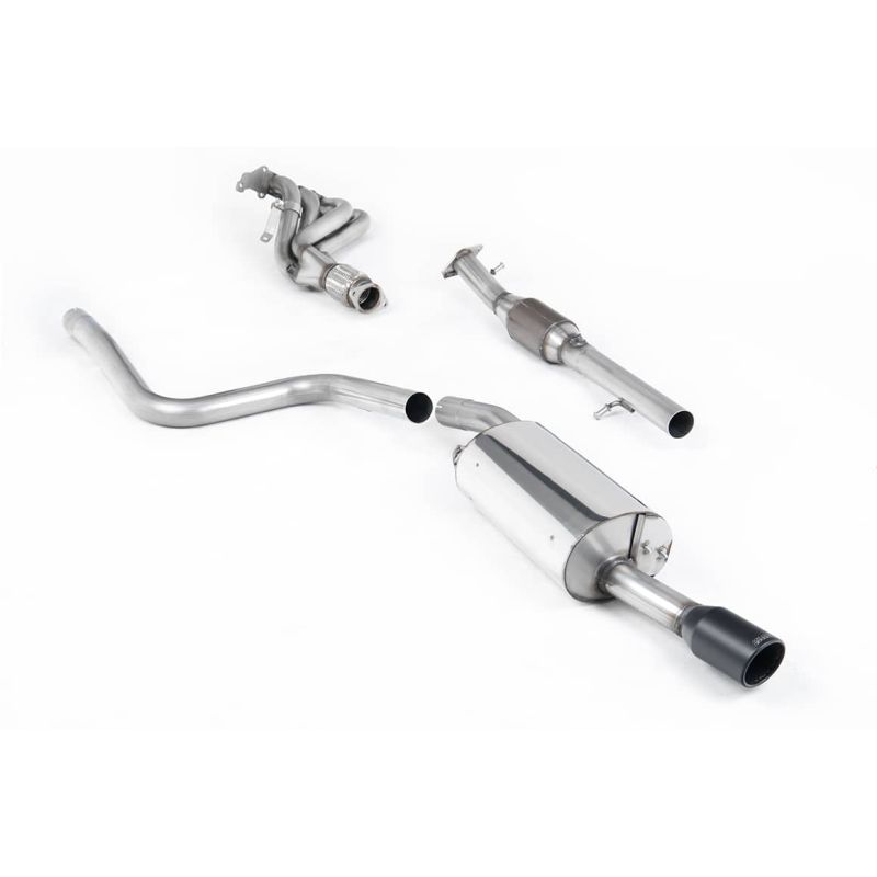 Ligne d'échappement Complète inox MILLTEK Ford Fiesta Mk6 ST 150(2005à2008) Embout Noir