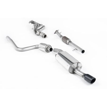 Ligne d'échappement Complète inox MILLTEK Ford Fiesta Mk6 ST 150(2005à2008) Embout Noir