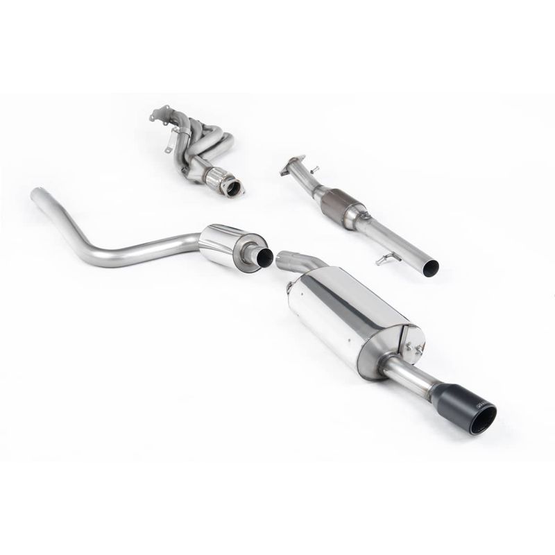 Ligne d'échappement Complète inox MILLTEK Ford Fiesta Mk6 ST 150(2005à2008) Embout Noir