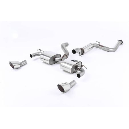 Ligne d'échappement Catback inox MILLTEK Ford Focus RS MK2 2.5T 305Ch(2009à2010) Embout Chrome