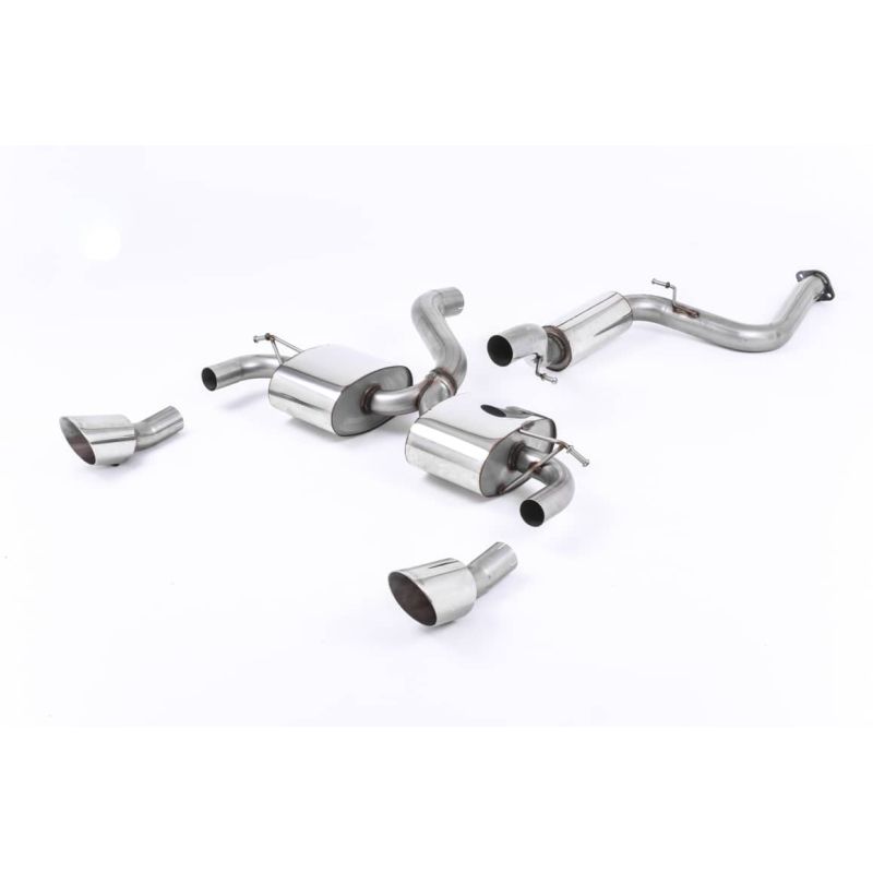 Ligne d'échappement Catback inox MILLTEK Ford Focus RS MK2 2.5T 305Ch(2009à2010) Embout Chrome
