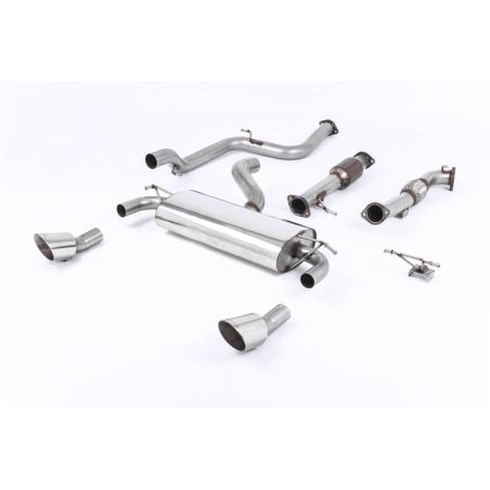 Ligne d'échappement Complète inox MILLTEK Ford Focus RS MK2 2.5T 305Ch(2009à2010) Embout Chrome