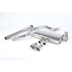 Ligne d'échappement Catback inox MILLTEK Ford Focus ST Mk3 2.0l EcoBoost 5 Portes (2012à2018) Embout Chrome