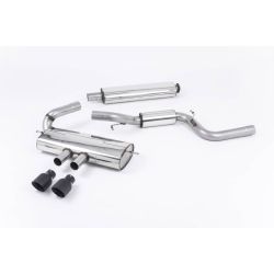 Ligne d'échappement Catback inox MILLTEK Ford Focus ST Mk3 2.0l EcoBoost 5 Portes (2012à2018) Embout Noir