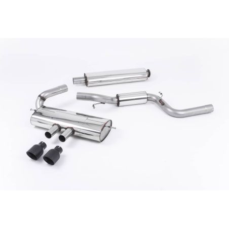 Ligne d'échappement Catback inox MILLTEK Ford Focus ST Mk3 2.0l EcoBoost 5 Portes (2012à2018) Embout Noir