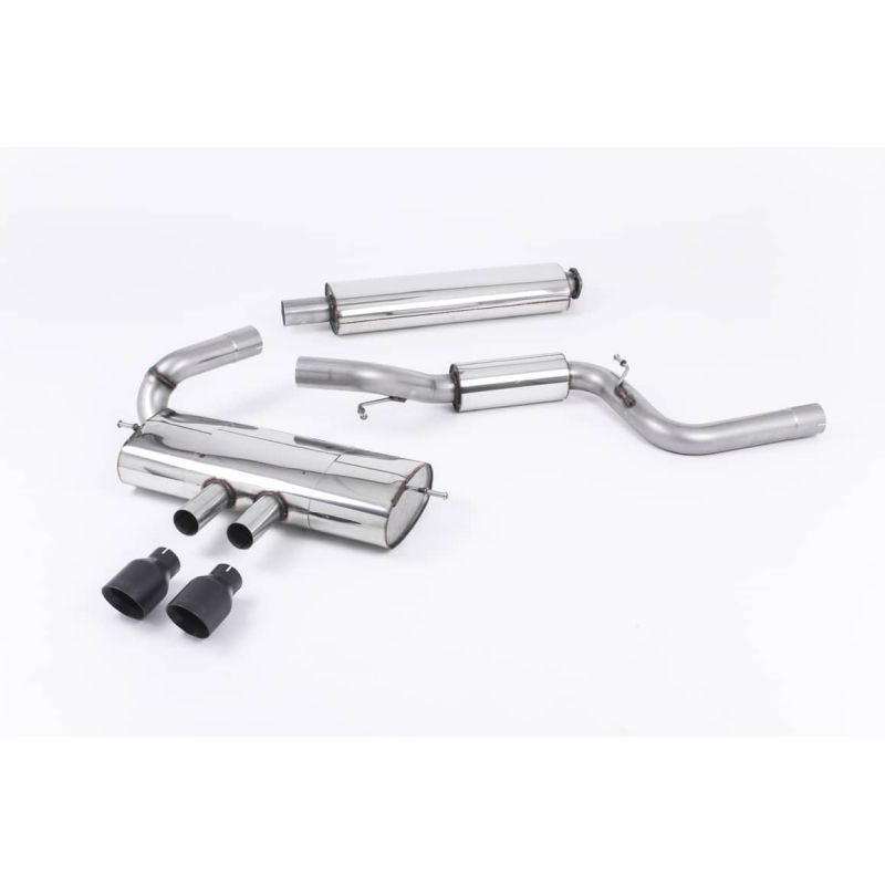 Ligne d'échappement Catback inox MILLTEK Ford Focus ST Mk3 2.0l EcoBoost 5 Portes (2012à2018) Embout Noir