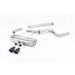 Ligne d'échappement Catback inox MILLTEK Ford Focus ST Mk3 2.0l EcoBoost 5 Portes (2012à2018) Embout Noir